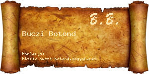 Buczi Botond névjegykártya